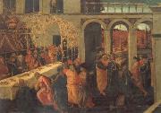 JACOPO del SELLAIO The Banquet of Ahasuerus oil on canvas